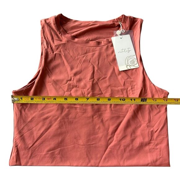 Vitality Women’s L The Allora Tank Sunstone Rust Fitted‎ Athletic Crop New - Picture 7 of 8